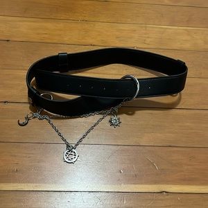 Disturbia Vegan Leather Belt w/ Charms